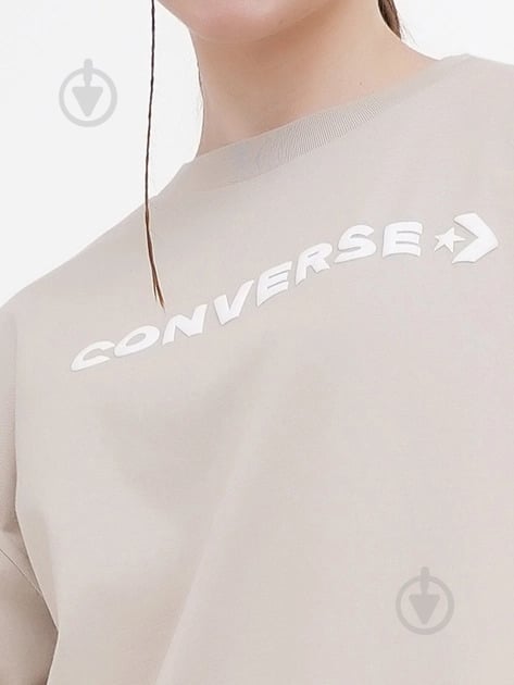 Футболка Converse OVERSIZED WORDMARK TEE 10023921-247 р.XS бежевый - фото 4