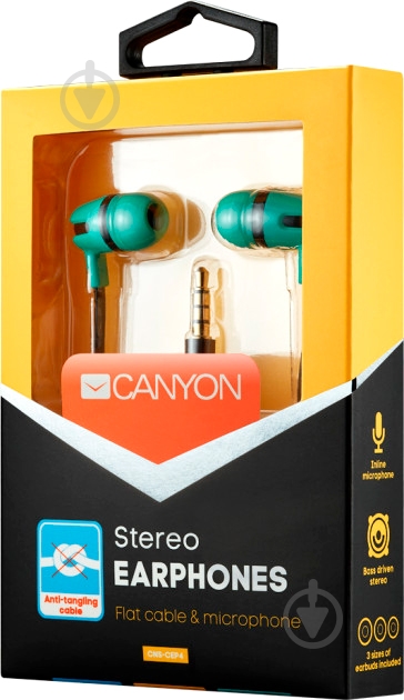 Навушники Canyon CNS-CEP4G green - фото 3