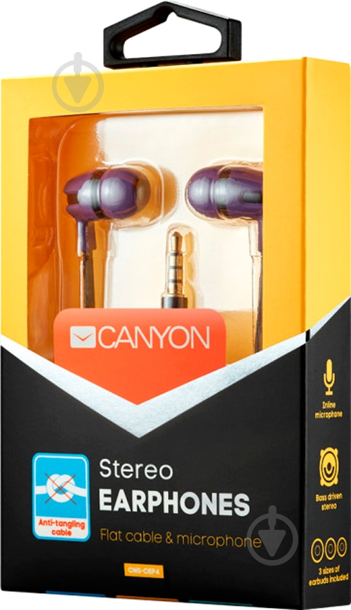Наушники Canyon CNS-CEP4P violet - фото 3