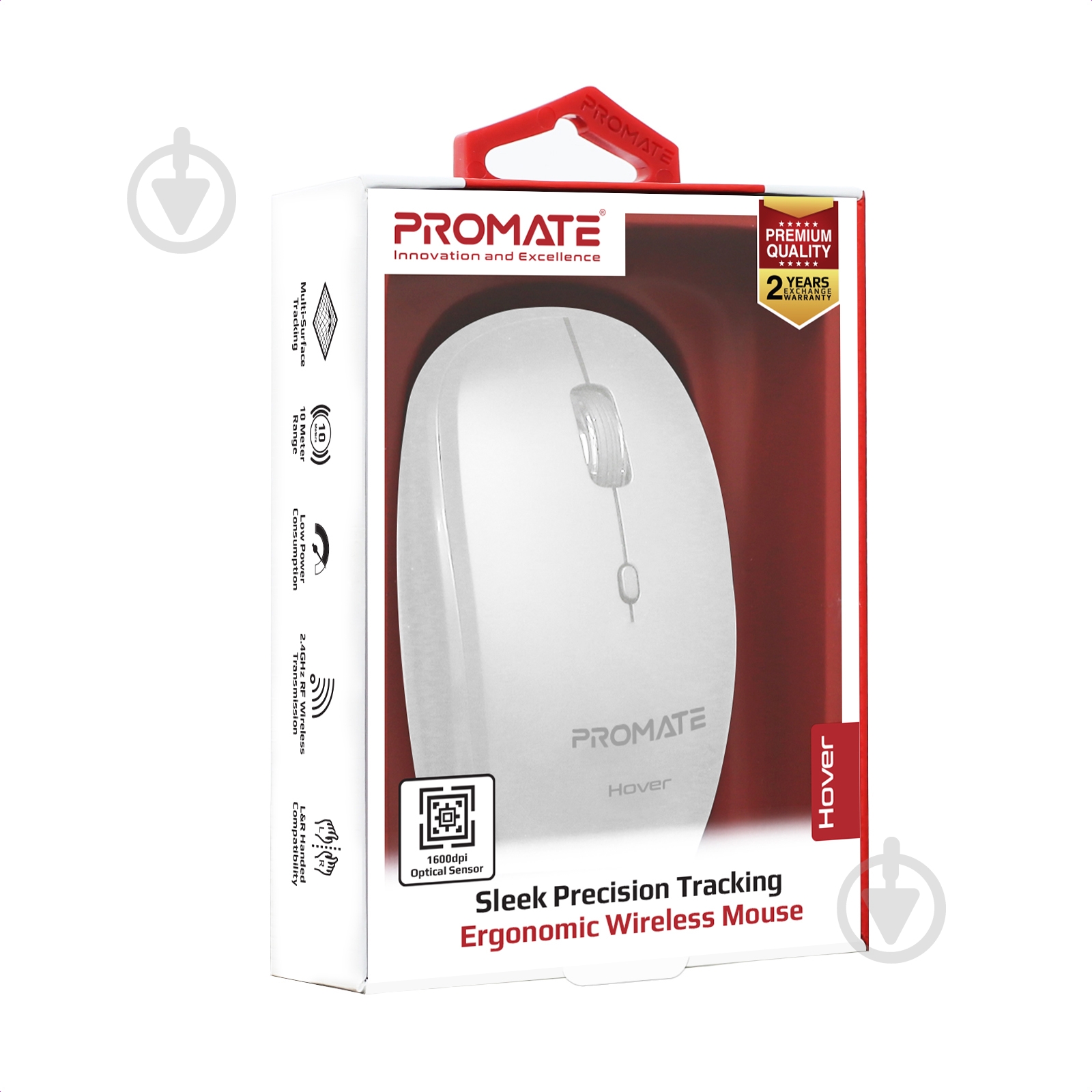 Мышка Promate Hover Wireless White - фото 7