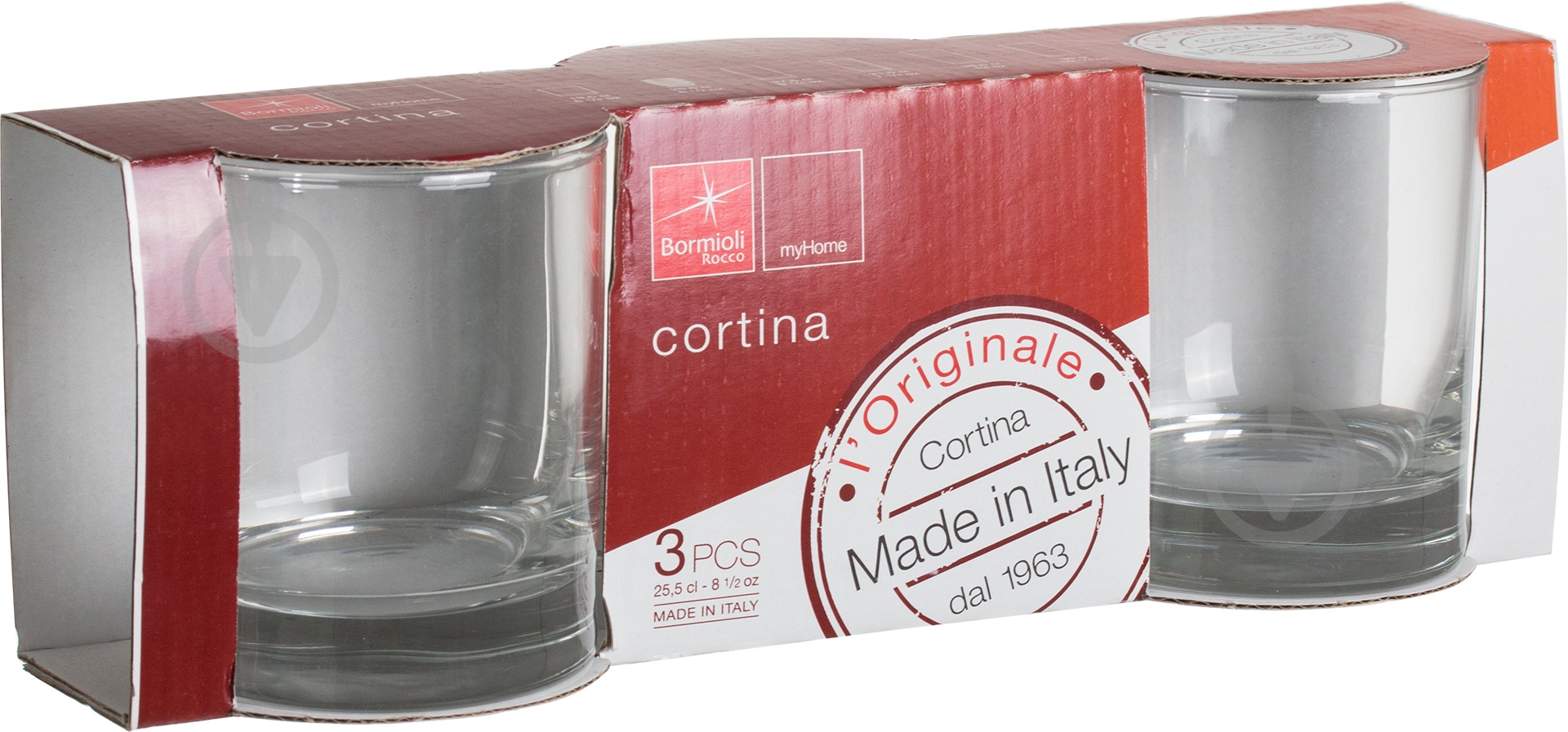 Набор стаканов для воды Bormioli Rocco Cortina 250 мл 3 шт. - фото 2 Набор стаканов для воды Bormioli Rocco Cortina 250 мл 3 шт. - фото 2