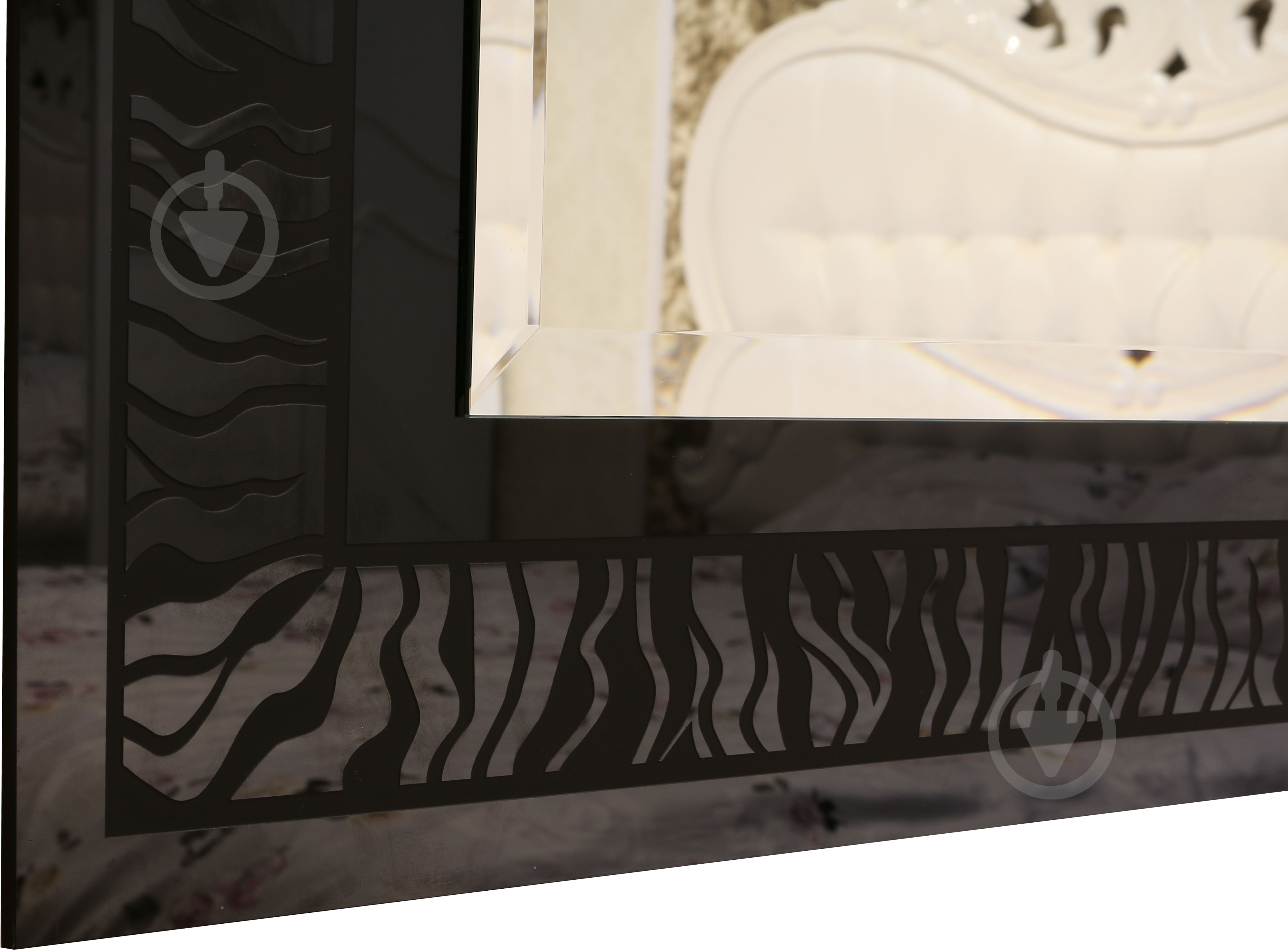 Зеркало Бусел 1000x1000 мм черный - фото 2