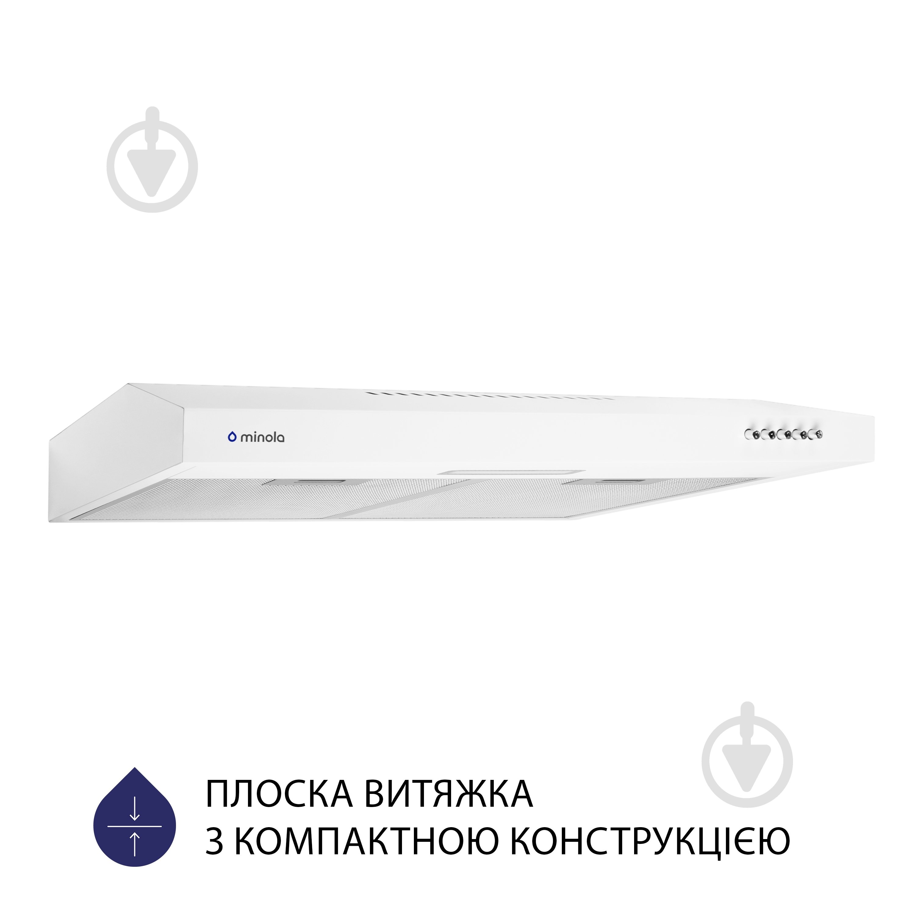 Витяжка Minola HPL 613 WH плоска - фото 2