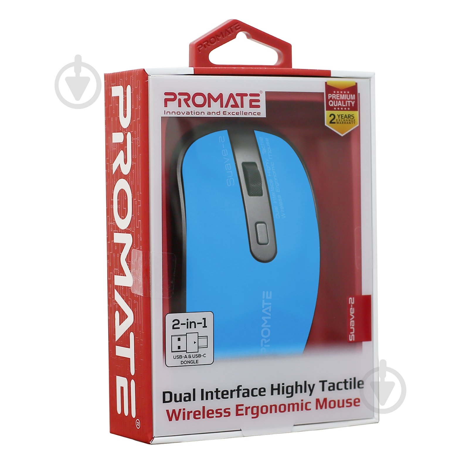 Мышка Promate Suave-2 Wireless Blue - фото 8