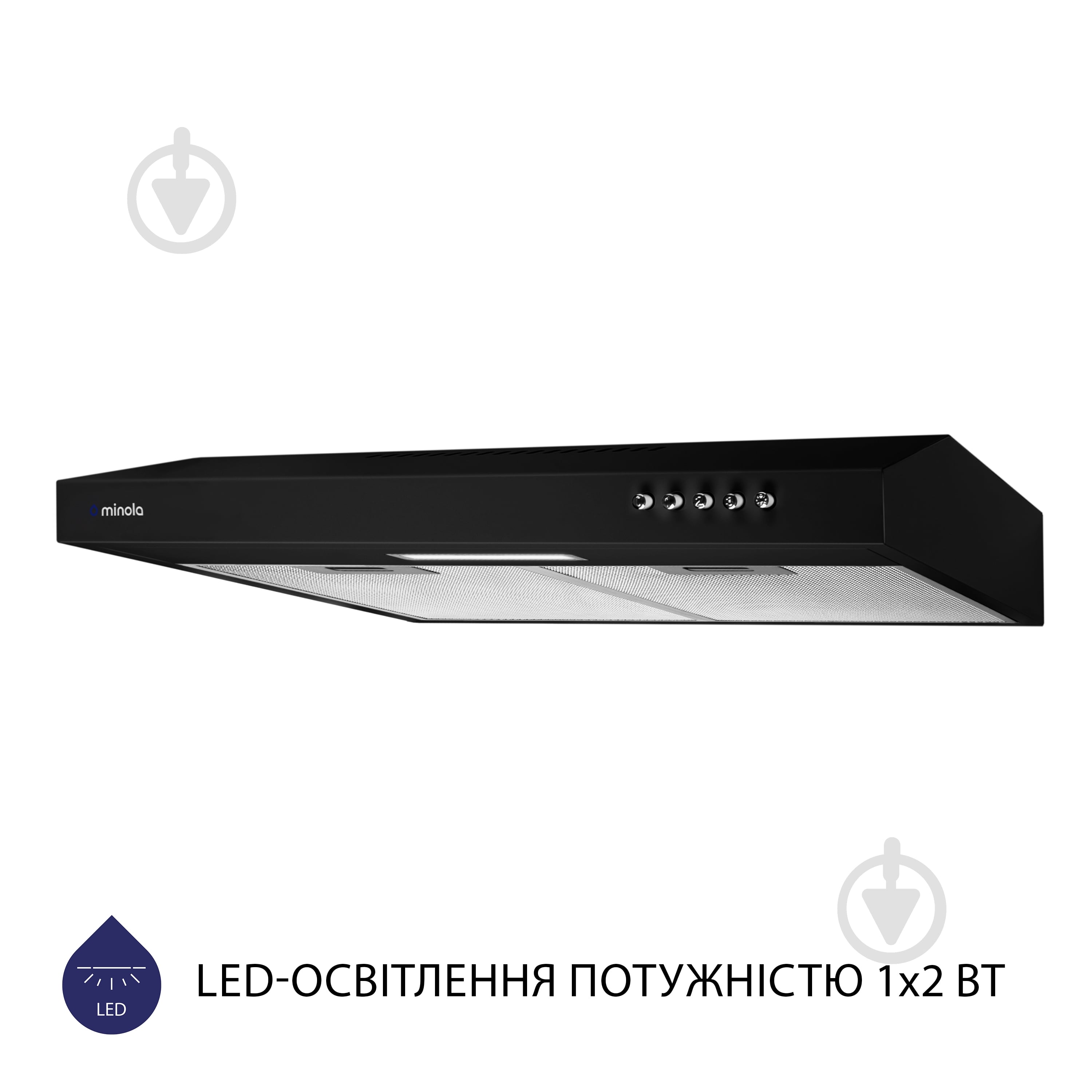 Витяжка Minola HPL 513 BL плоска - фото 4