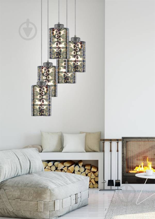Люстра подвесная Candellux NOCTURNO 5x40 Вт E27 хром 35-57730 - фото 3