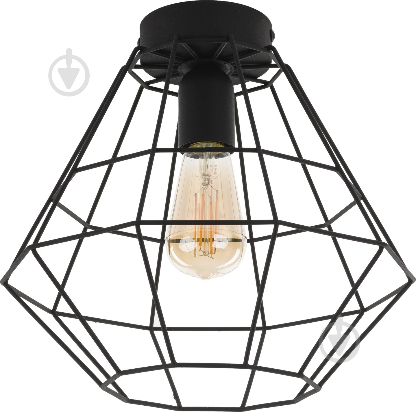 Люстра потолочная TK Lighting Diamond 1x60 Вт E27 черный 2297 - фото 1