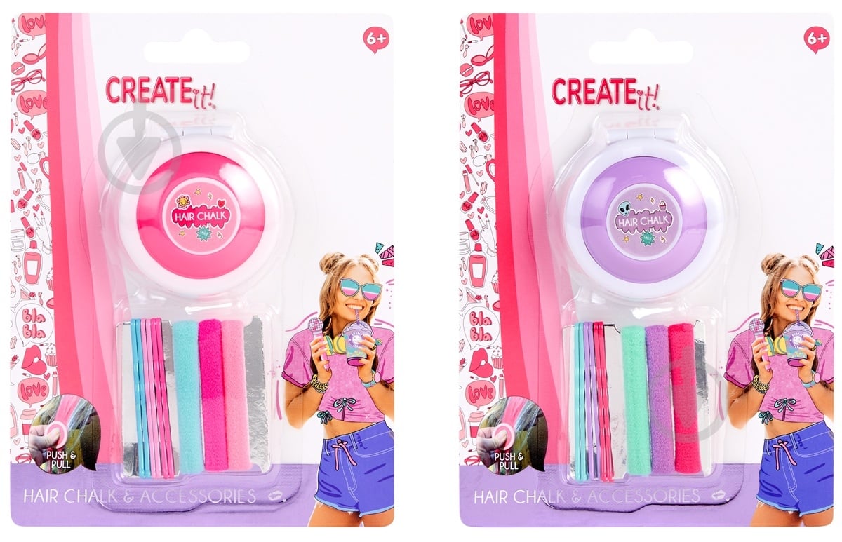 Мел для волос CREATE IT! с аксессуарами - фото 1 Мел для волос CREATE IT! с аксессуарами - фото 1