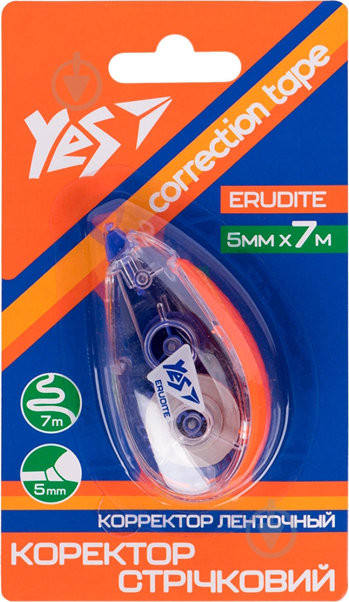 Коректор стрічковий YES 5мм х 7м Erudite мушля - фото 3