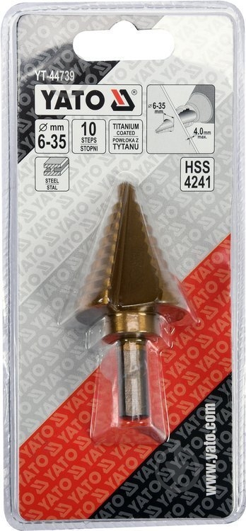Сверло по металлу YATO HSS 4241 с титановым покрытием d6-35 мм 6-35 мм 1 шт. YT-44739 - фото 3