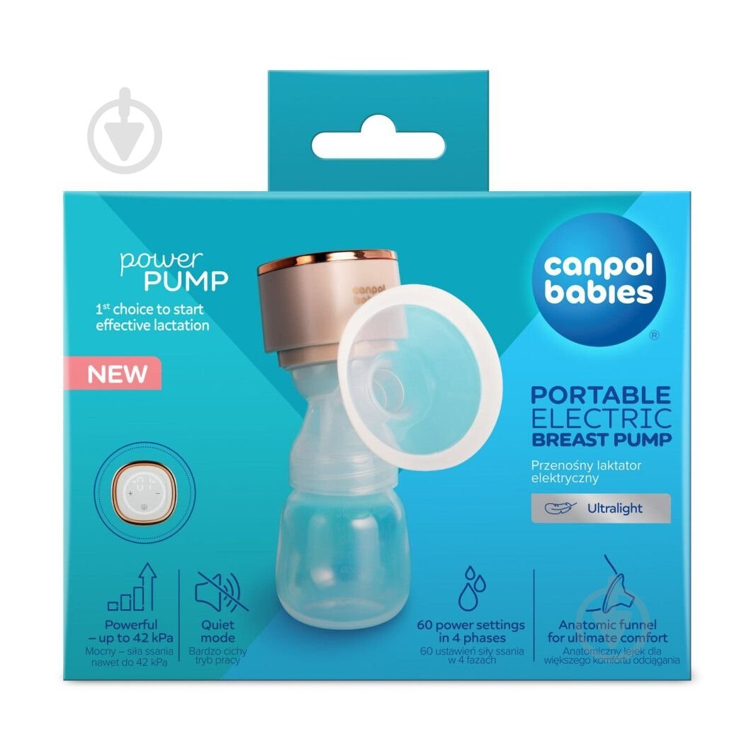 Молокоотсос Canpol Babies PowerPump электрический портативный 20/107 - фото 9
