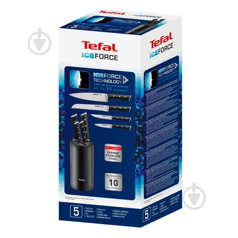 Набір ножів у колоді Tefal Ice Force 4 предмети K2325S75 - фото 10