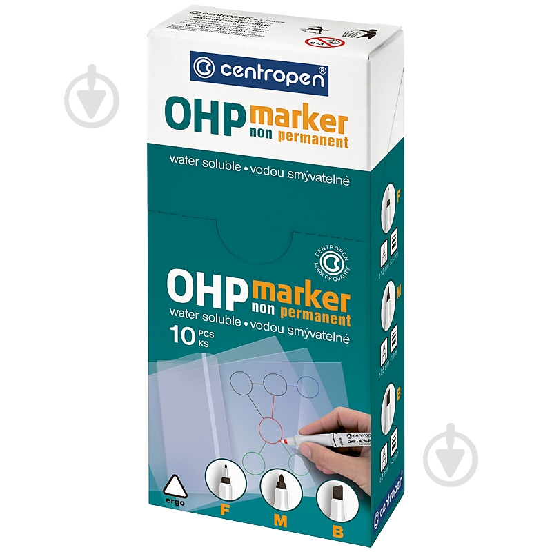 Маркер Centropen Non-Permanent ОНР синій 2646/03 - фото 2