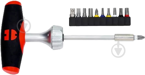 Набір біт і викрутка WURTH з Т-подібною рукояткою тріскачкою та бітами 11 шт Zebra 061363040 - фото 1 Набір біт і викрутка WURTH з Т-подібною рукояткою тріскачкою та бітами 11 шт Zebra 061363040 - фото 1