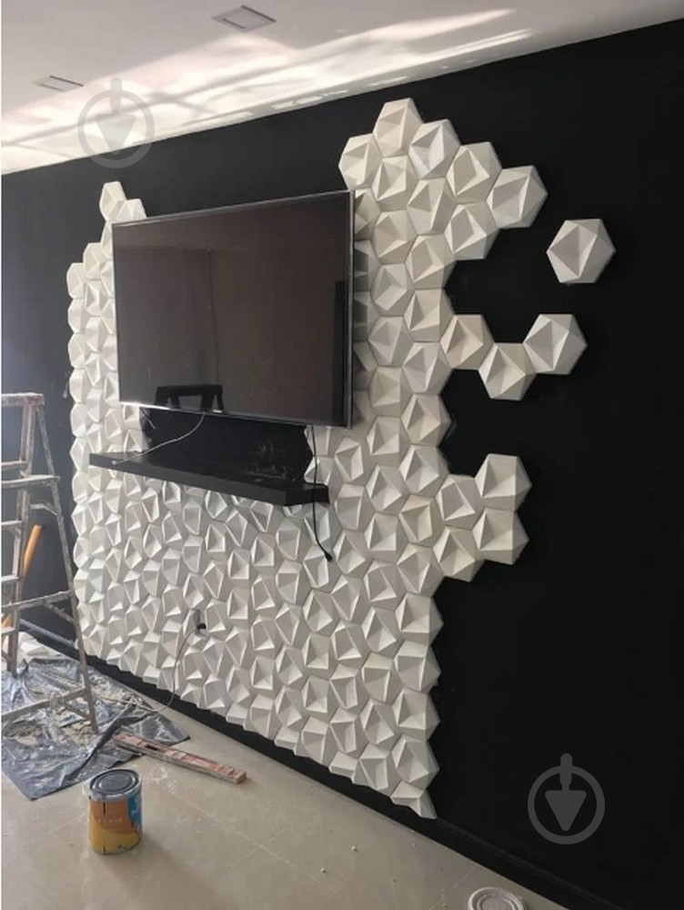 Форма для 3D плитки Pixus 3D Битые соты 425x385 мм - фото 3