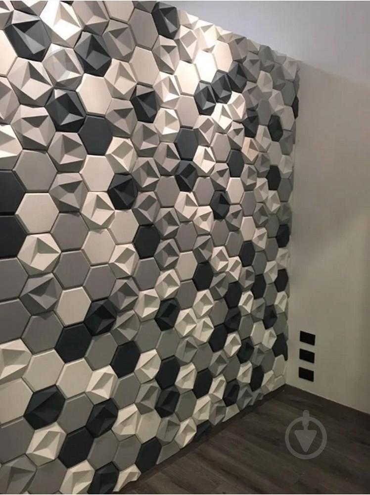 Форма для 3D плитки Pixus 3D Битые соты 425x385 мм - фото 4