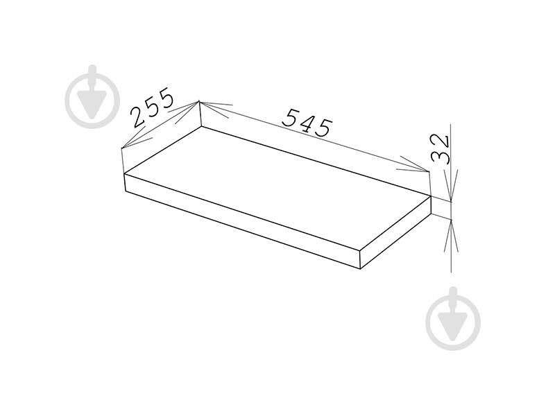 Полиця DC Gina 545x32 дуб тахо - фото 2
