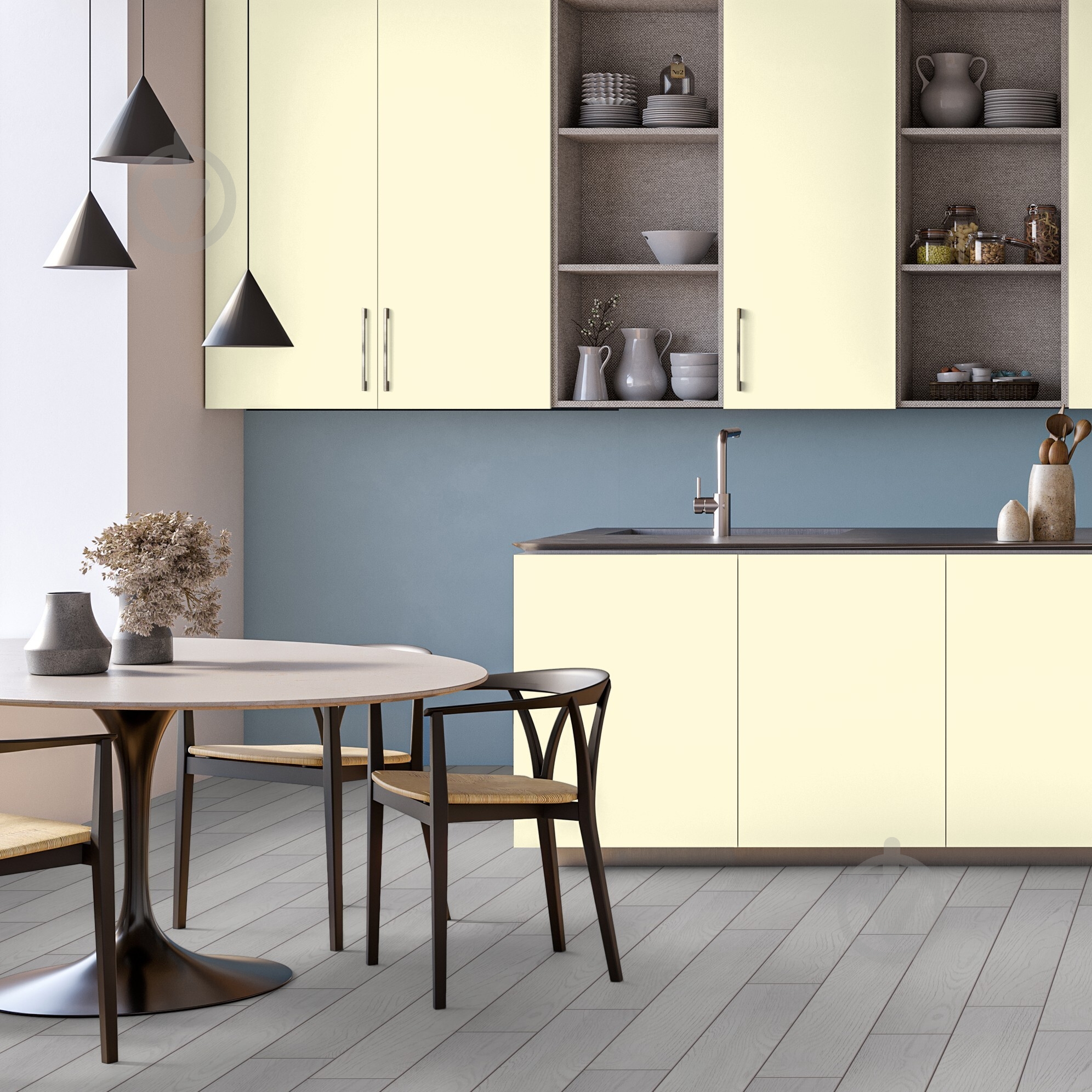 Фасад для кухни KS Wood Кремовый мат Р002 360x319 боковина - фото 3