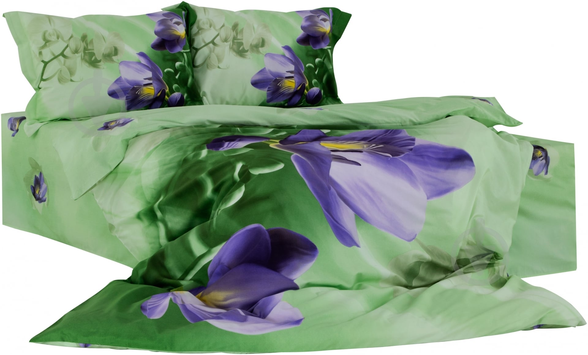 Комплект постільної білизни Fashion Crocus 2,0 зелений La Nuit - фото 1 Комплект постільної білизни Fashion Crocus 2,0 зелений La Nuit - фото 1