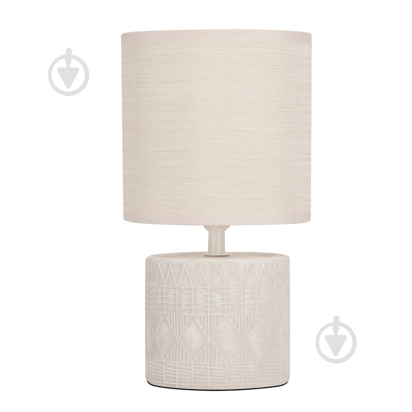 Настільна лампа декоративна Candellux DINA 1x40 Вт E14 бежевий 41-24404 - фото 1