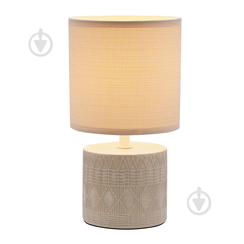 Настільна лампа декоративна Candellux DINA 1x40 Вт E14 бежевий 41-24404 - фото 4