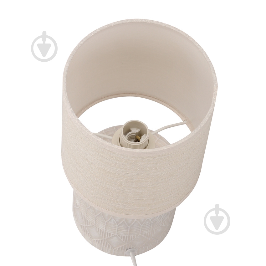Настільна лампа декоративна Candellux DINA 1x40 Вт E14 бежевий 41-24404 - фото 3