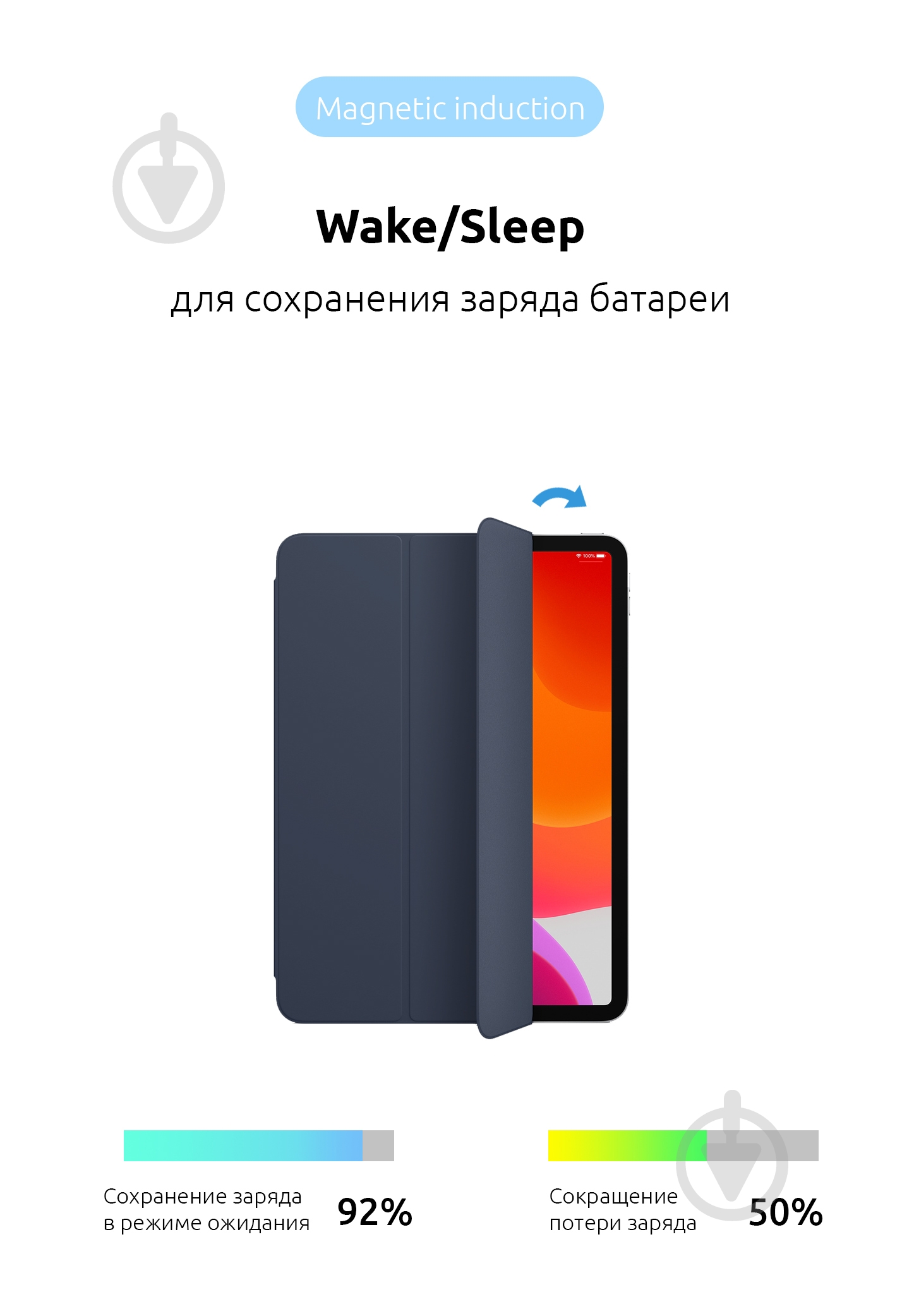 Чехол для планшета Armorstandart (ARM60280) Smart Case для iPad mini 6 Midnight Blue - фото 4 Чехол для планшета Armorstandart (ARM60280) Smart Case для iPad mini 6 Midnight Blue - фото 4