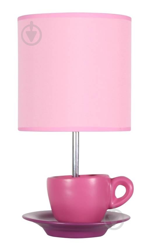Настільна лампа декоративна Candellux CYNKA 1x60 Вт E27 рожевий/хром 41-34809 - фото 1