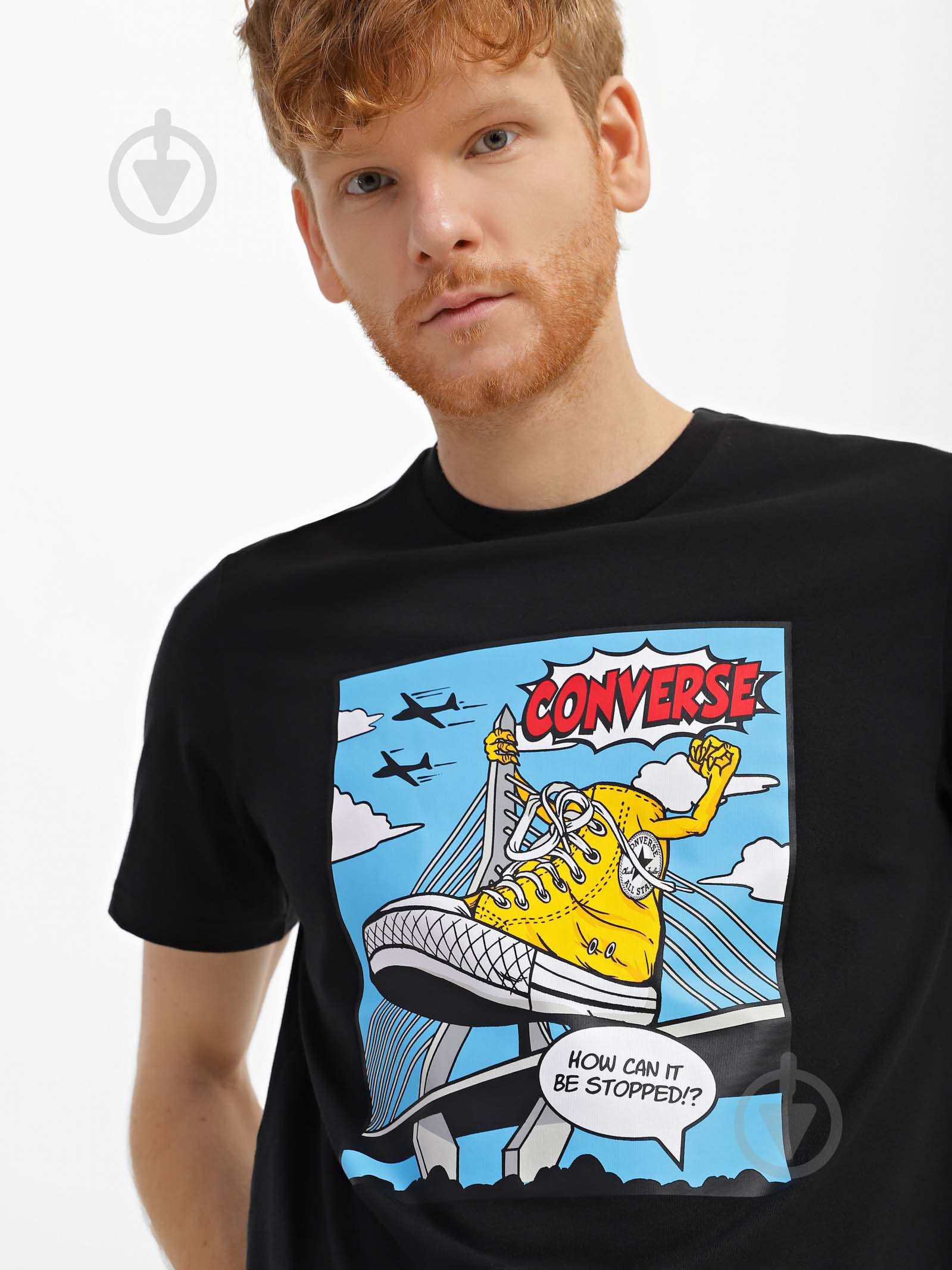 Футболка Converse SHOE HERO TEE 10025060-001 р.S черный - фото 3