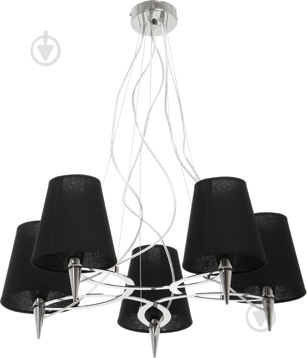 Люстра ALFA Moab 5x40 Вт E14 хром/серый 22635 - фото 2