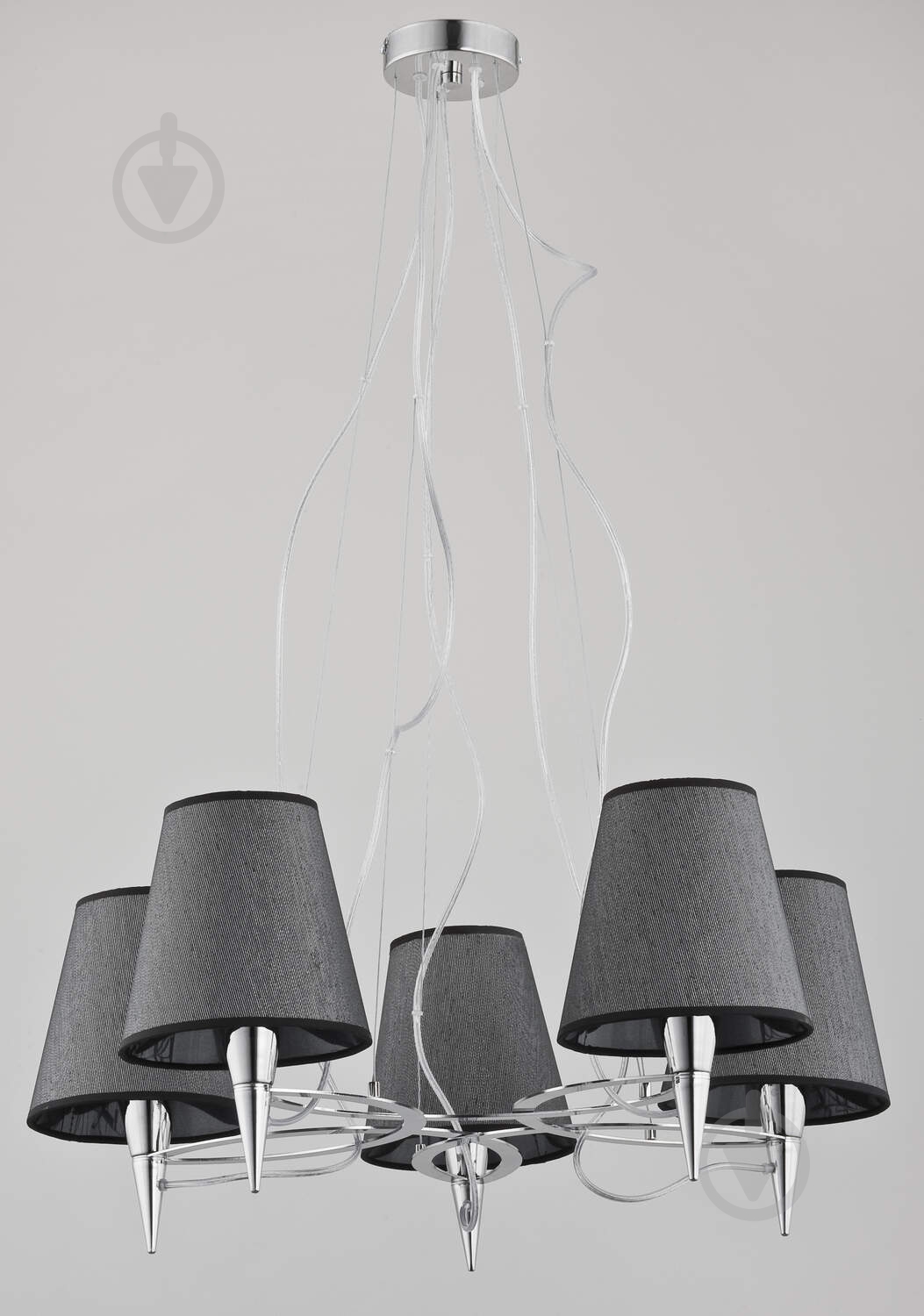 Люстра ALFA Moab 5x40 Вт E14 хром/серый 22635 - фото 1