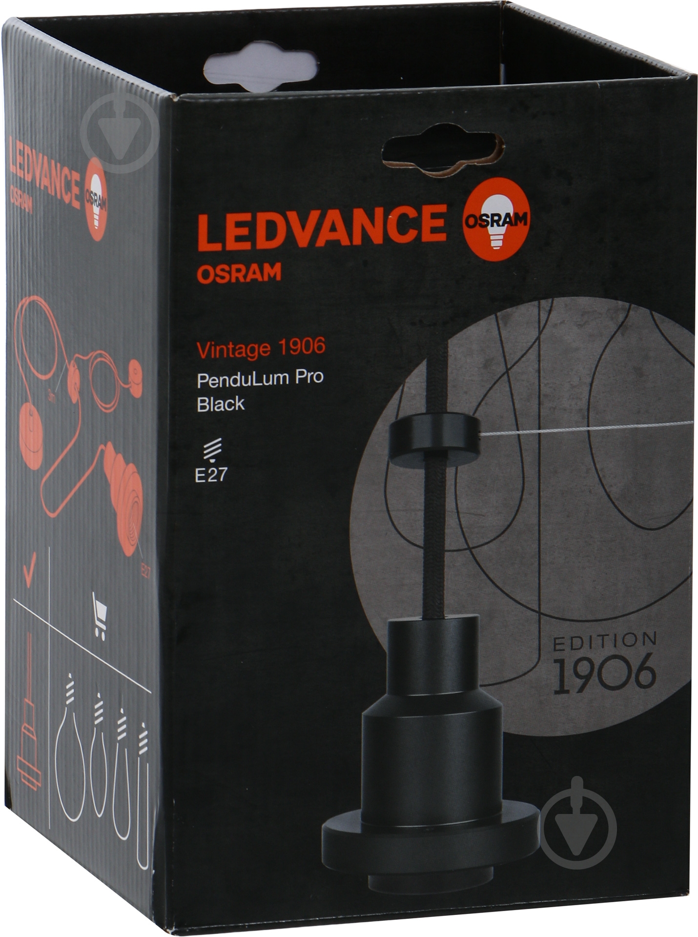 Подвес Osram Ledvance Vintage 1x60 Вт E27 черный - фото 2