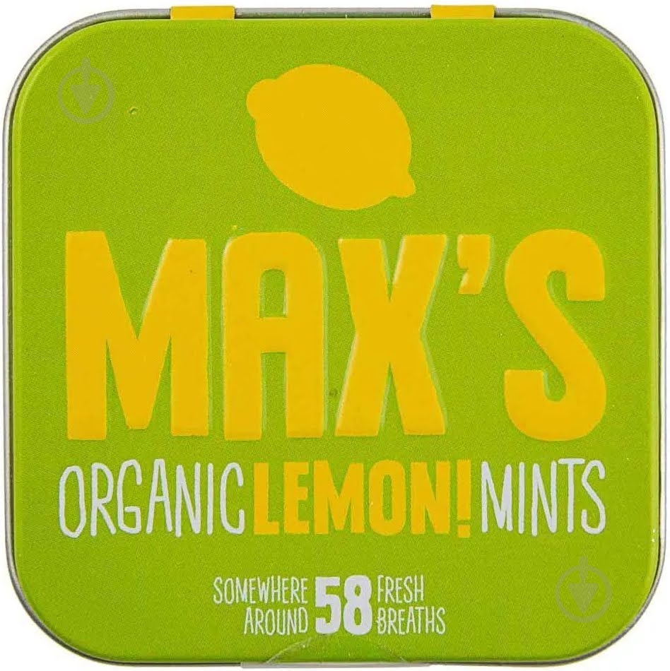 Драже Max's Organic Mints со вкусом лимона органическое 35г - фото 1