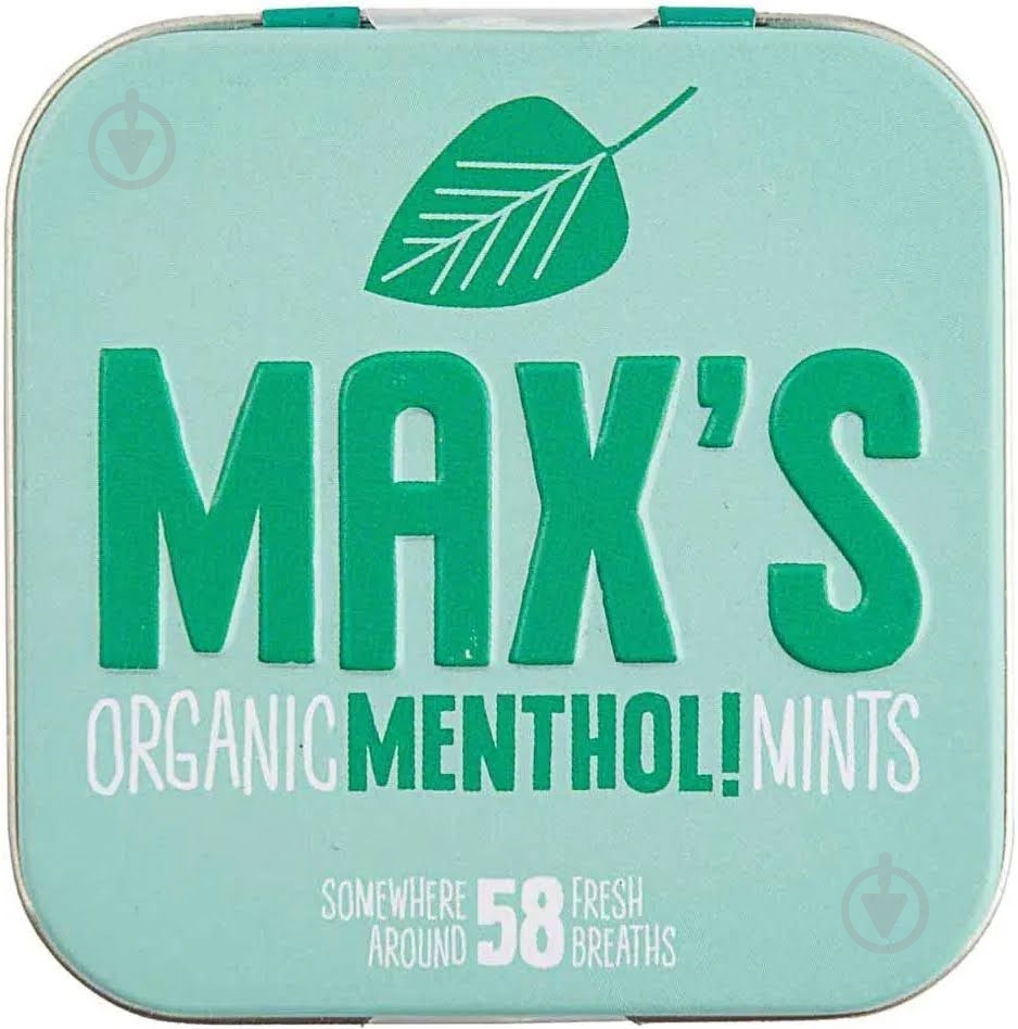 Драже Max's Organic Mints зі смаком ментолу органічне 35г - фото 1
