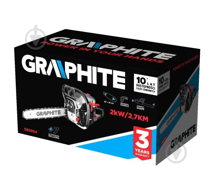 Бензопила GRAPHITE 58G954 - фото 3