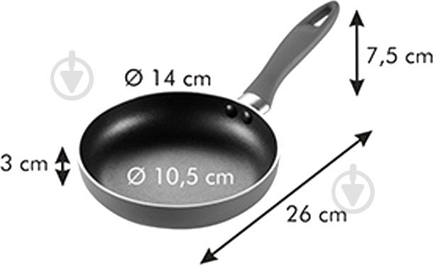Сковорода Tescoma PRESTO MINI 14 см 594001 - фото 2