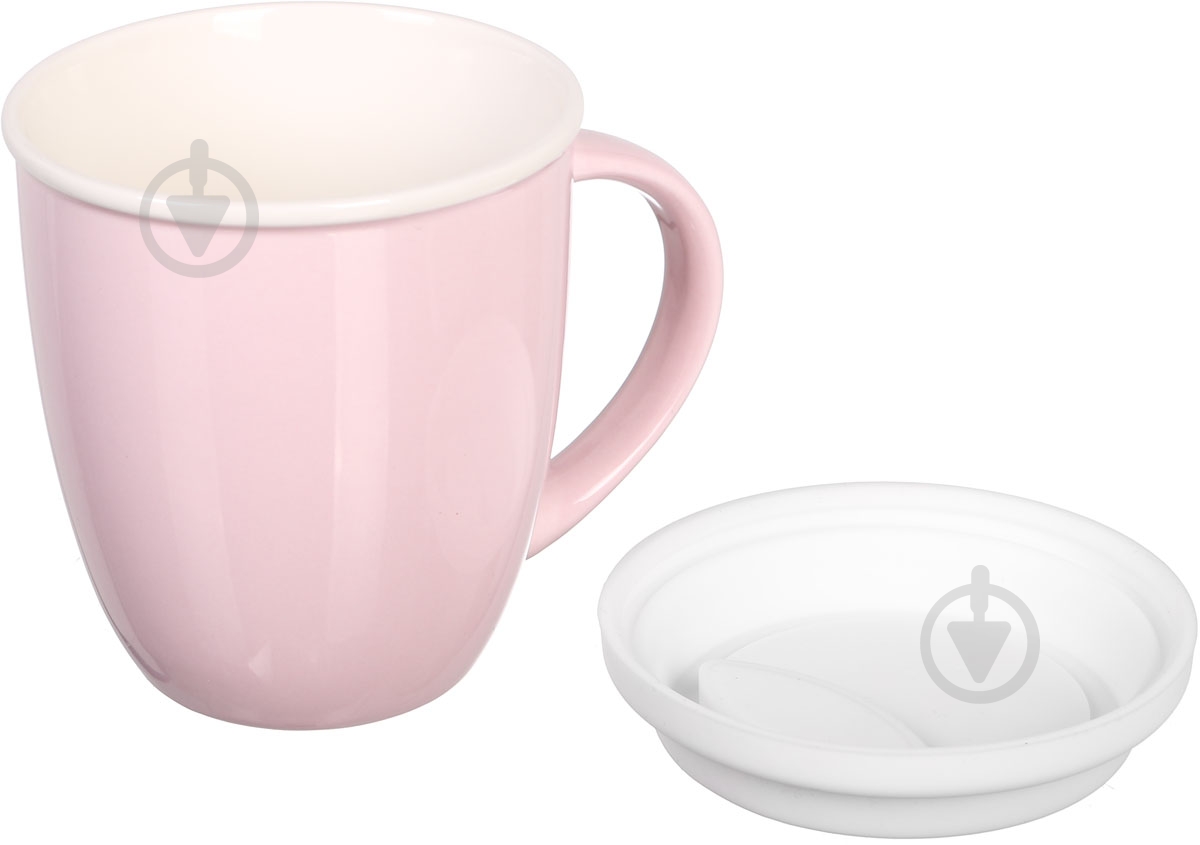 Чашка с крышкой Fiora Snug Pink 370 мл - фото 4