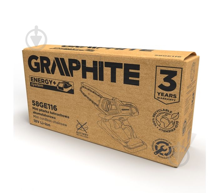 Пила мини аккумуляторная GRAPHITE 58GE116 - фото 4 Пила мини аккумуляторная GRAPHITE 58GE116 - фото 4