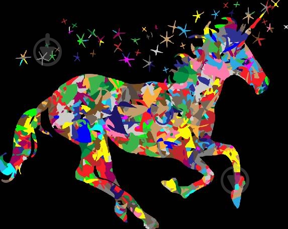 Картина по номерам Радужный единорог GX22773 40x50 см Brushme - фото 1 Картина по номерам Радужный единорог GX22773 40x50 см Brushme - фото 1