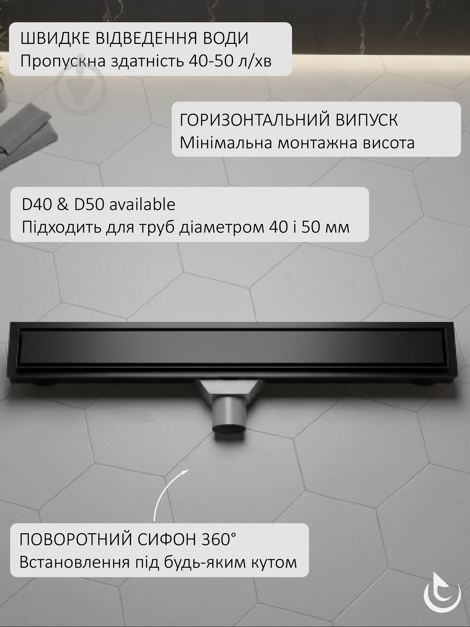 Душевой трап Helmken 600x70 мм 37206602 - фото 3