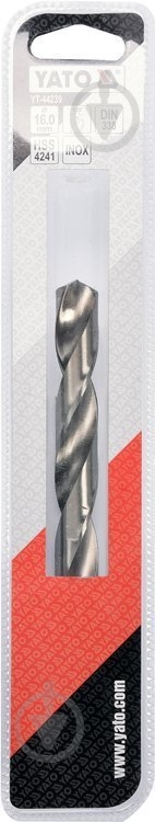 Сверло по металлу YATO Premium HSS 4241 16 мм 1 шт. YT-44239 - фото 3 Сверло по металлу YATO Premium HSS 4241 16 мм 1 шт. YT-44239 - фото 3