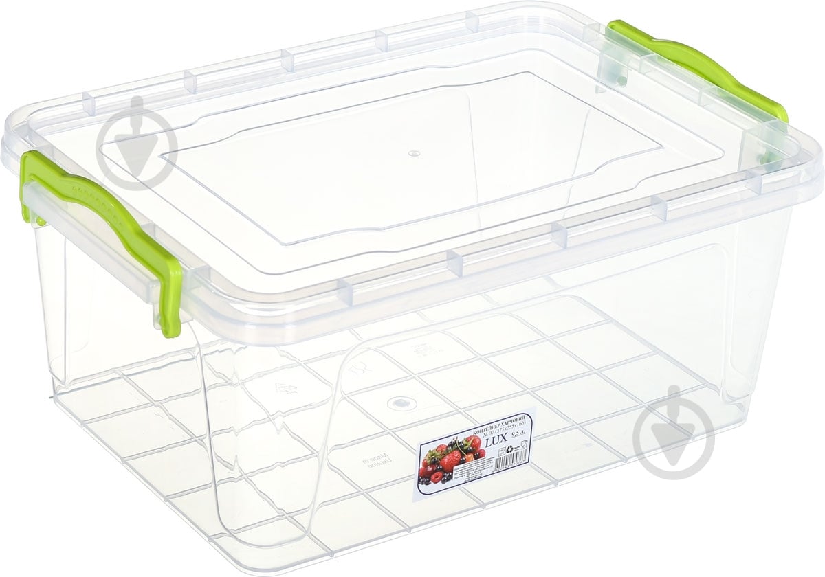 Контейнер для зберігання Ал-Пластик із кришкою №7 (харчовий пластик) 166x255x375 мм - фото 1