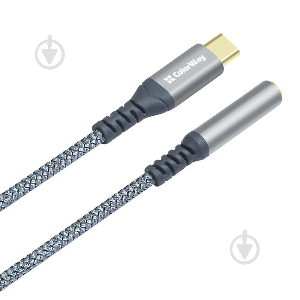 Адаптер для наушников ColorWay 0,14 м grey (CW-AD-CJ) - фото 6