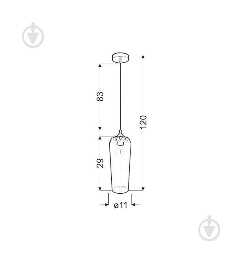Люстра підвісна Candellux EOL 1xE27 чорний 31-51844 - фото 2