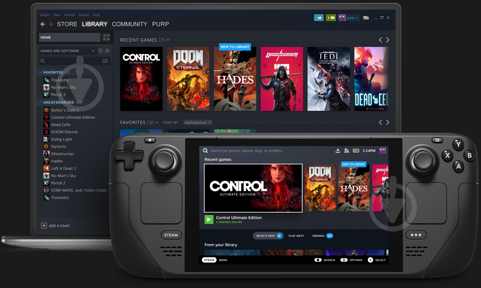 Игровая консоль Valve STEAM DECK 64GB Certified Refurbished black - фото 9