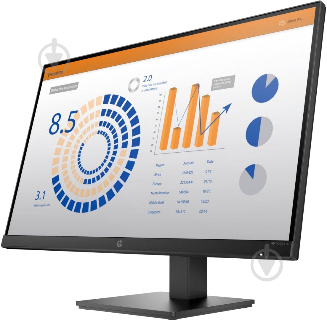 Монитор HP P27q G4 27" (8MB11AA) - фото 2