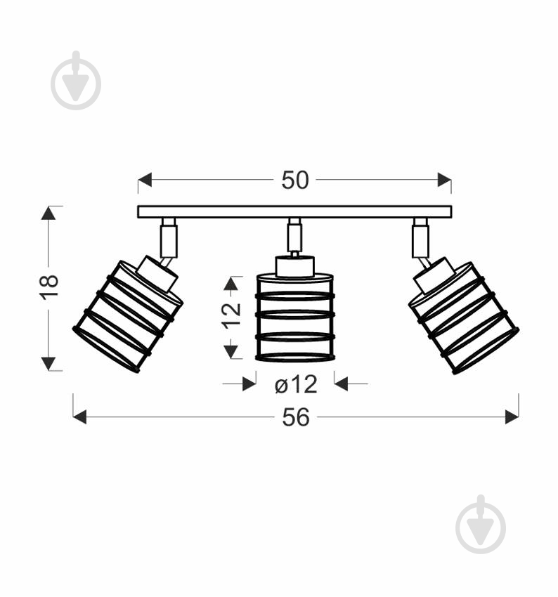 Спот Candellux Glob 3x40 Вт E27 черный/медь 93-00385 - фото 2