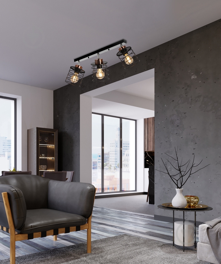 Спот Candellux Glob 3x40 Вт E27 черный/медь 93-00385 - фото 3