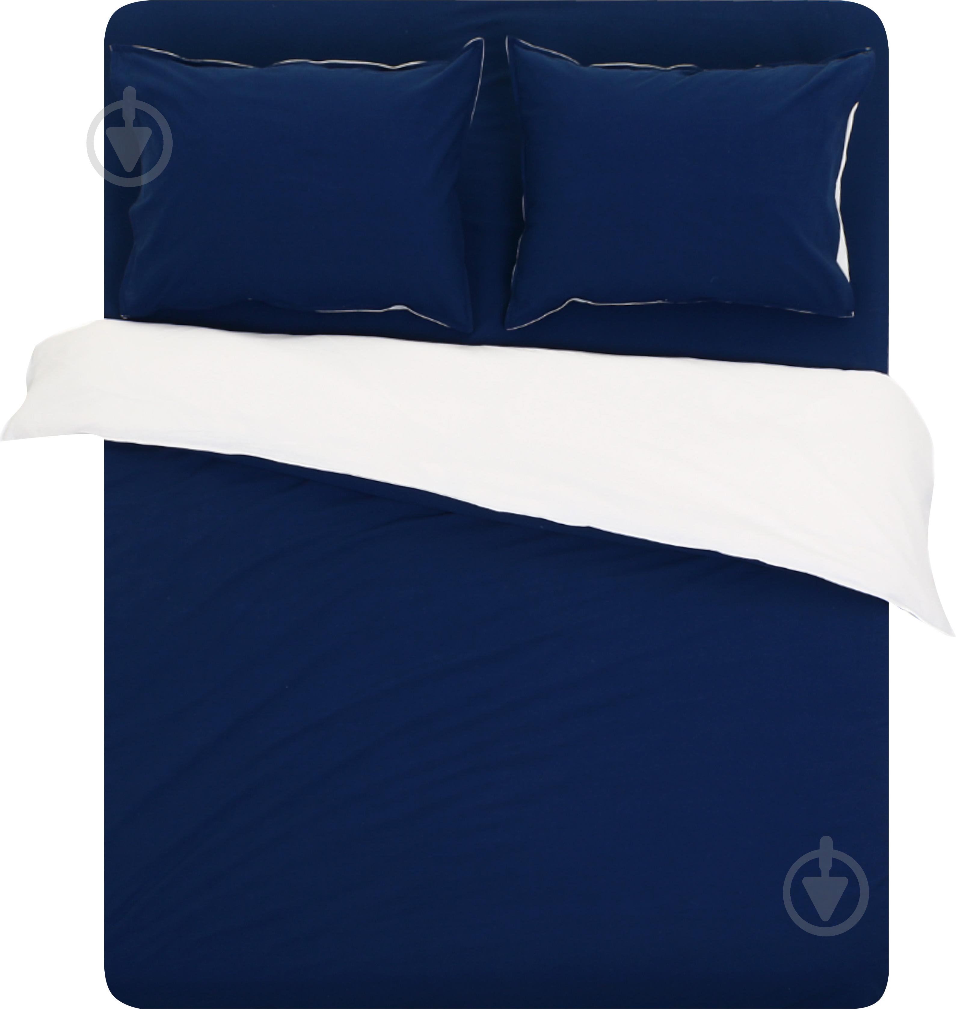Комплект постельного белья 2.0 Doble Dark Blue Milk синий с белым SoundSleep - фото 2 Комплект постельного белья 2.0 Doble Dark Blue Milk синий с белым SoundSleep - фото 2