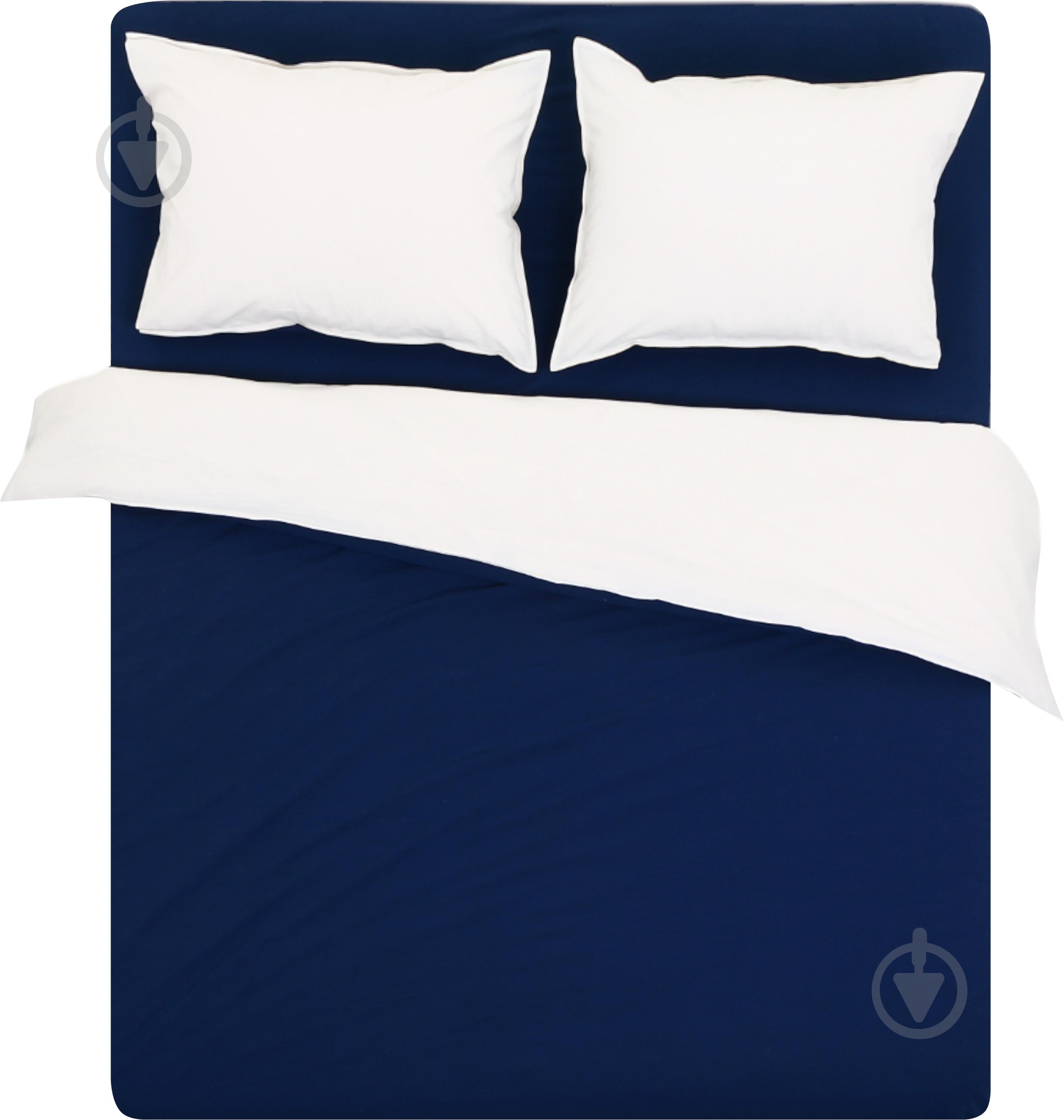 Комплект постельного белья 2.0 Doble Dark Blue Milk синий с белым SoundSleep - фото 1 Комплект постельного белья 2.0 Doble Dark Blue Milk синий с белым SoundSleep - фото 1